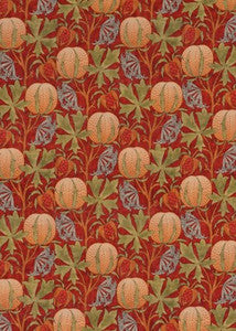 Pumpkins Red/Green by G P & J Baker Fabric