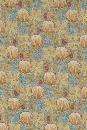 Pumpkins Teal by G P & J Baker Fabric