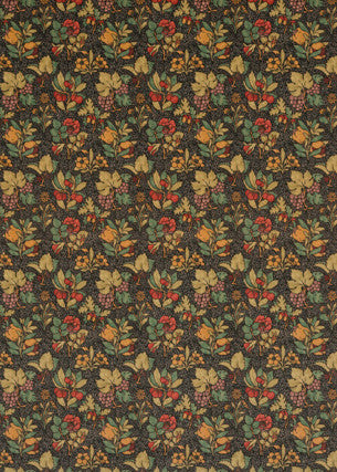 Meadow Fruit Velvet Cinder/Multi by G P & J Baker Fabric