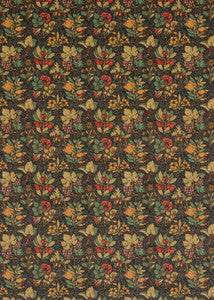 Meadow Fruit Velvet Cinder/Multi by G P & J Baker Fabric