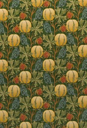 Pumpkins Velvet Green/Terracotta by G P & J Baker Fabric