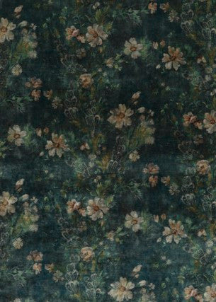 Queen'S Garden Velvet Jade by G P & J Baker Fabric