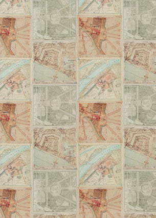 Palace Maps Linen Original by G P & J Baker Fabric