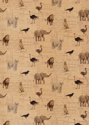 Royal Beasts Velvet Antique by G P & J Baker Fabric