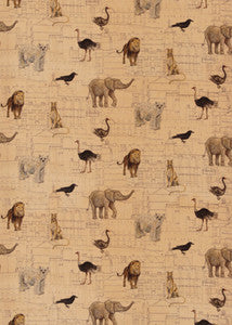 Royal Beasts Velvet Antique by G P & J Baker Fabric