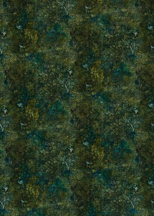 Persian Garden Velvet Peacock by G P & J Baker Fabric