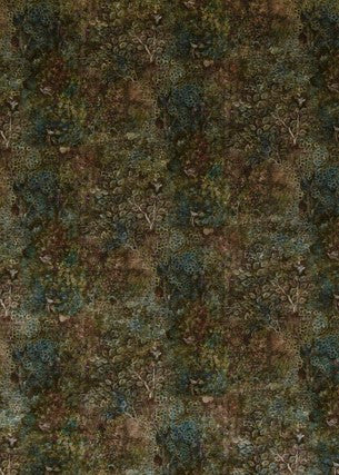 Persian Garden Velvet Teal/Spice by G P & J Baker Fabric
