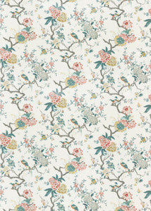 Oriental Bird Signature Teal by G P & J Baker Fabric