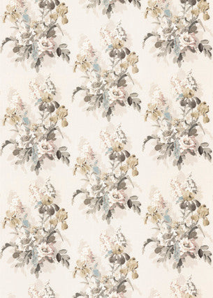 Bird & Iris Ivory/Mole by G P & J Baker Fabric