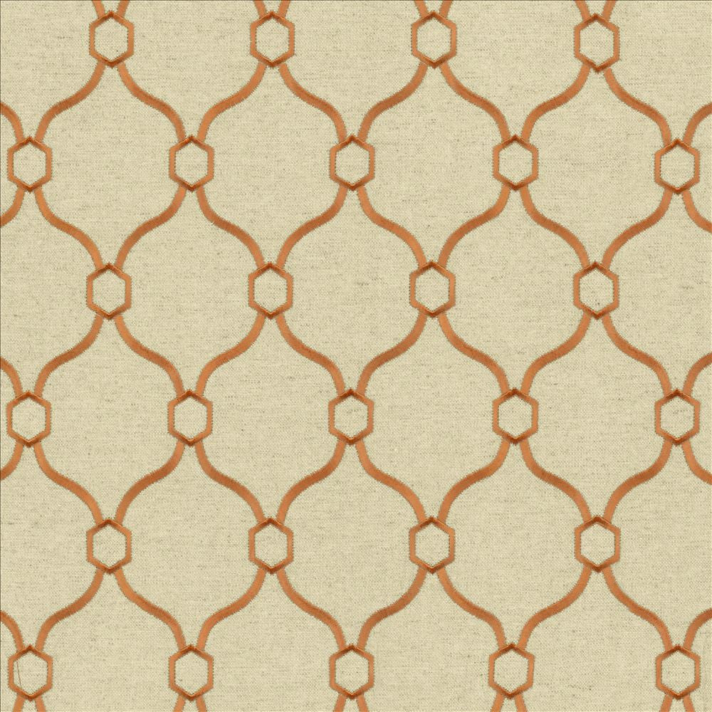 Braxton Copper by Kasmir Fabric 5121 32% Viscose 30% Polyester 26% Linen 12% Rayon CHINA 60,000 Wyzenbeek Double Rubs Horizontal: 3 6/8 inches and Vertical: 5 inches 54 - Fabric Carolina -
