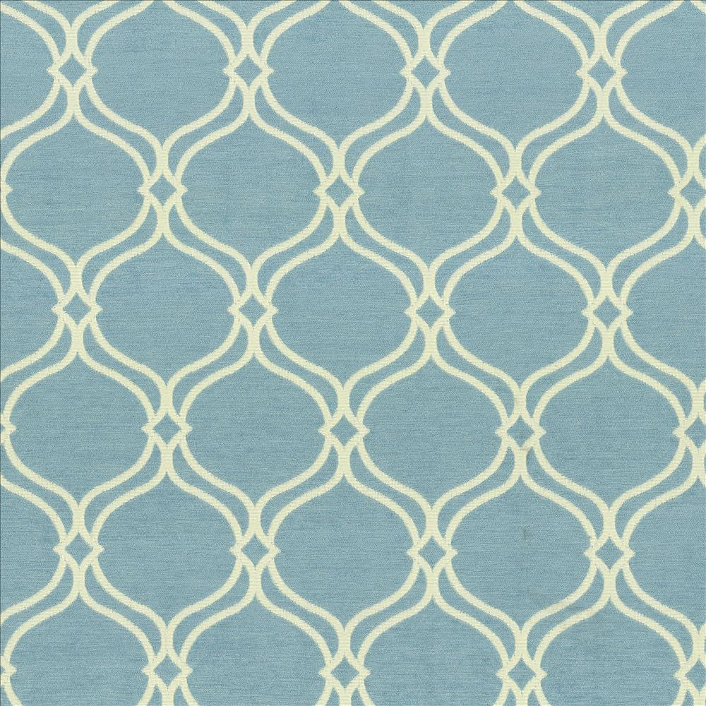 Breslin Aquamarine  by Kasmir Fabric See sample 100% Polyester
 CHINA 35,000 Wyzenbeek Double Rubs </p><p>Repeat: Horizontal: 5 inches and Vertical: 7 2/8 inches 58  - Fabric Carolina -