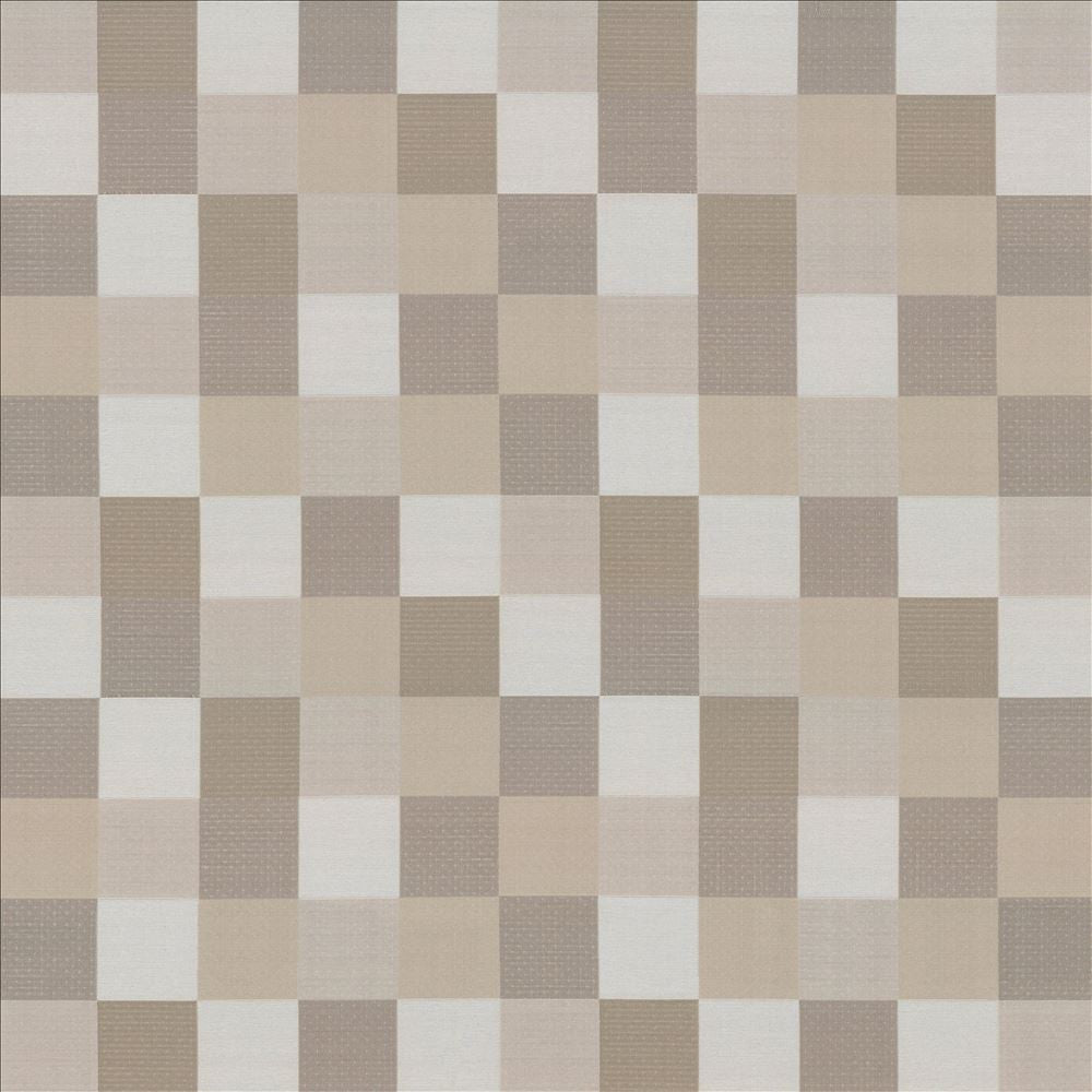 Brewster Check Driftwood  by Kasmir Fabric See sample 100% Polyester
 TURKEY Not Tested </p><p>Repeat: Horizontal: 13 4/8 inches and Vertical: 14 7/8 inches 58  - Fabric Carolina -