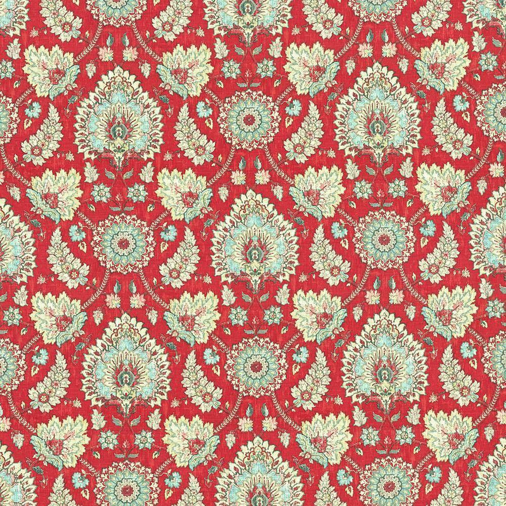 Briar Rose Strawberry by Kasmir Fabric 5106 55% Linen 45% Cotton CHINA H: 27 inches, V:26 inches 54 - Fabric Carolina - Kasmir