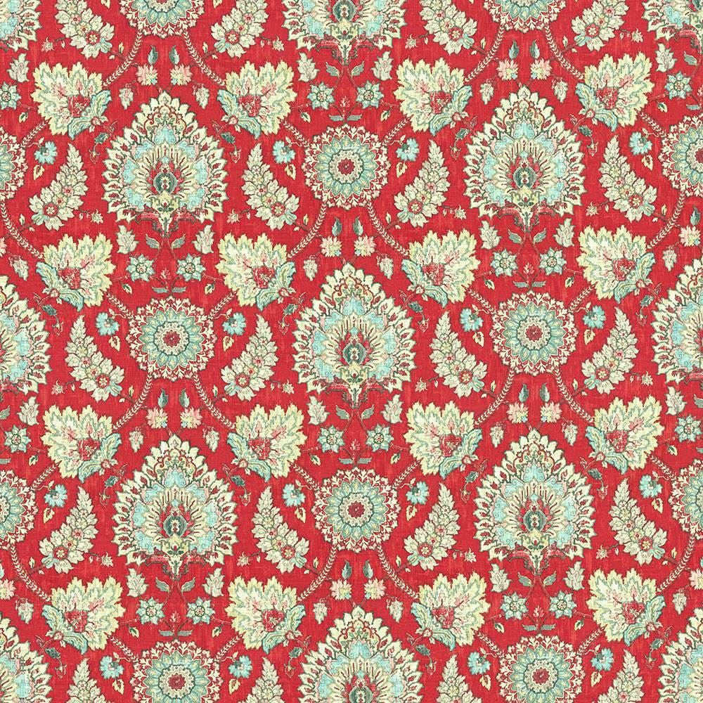 Briar Rose Strawberry by Kasmir Fabric 5106 55% Linen 45% Cotton CHINA 15,000 Wyzenbeek Double Rubs Horizontal: 27 inches and Vertical: 26 inches 54 - Fabric Carolina -
