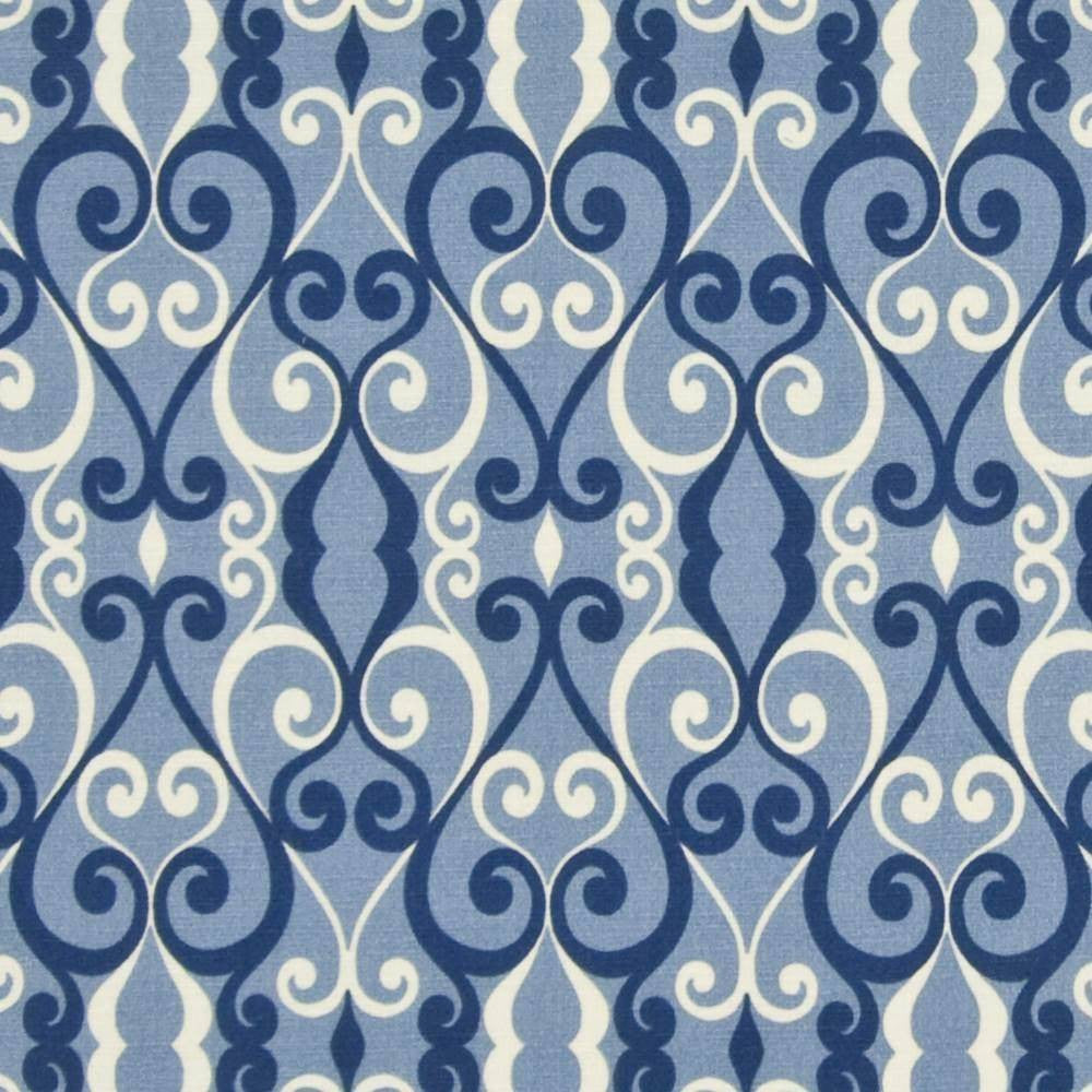Briarley Atlantic by Kasmir Fabric 1391 100% Cotton PAKISTAN 15,000 Wyzenbeek Double Rubs H: 6 6/8 inches, V:18 inches 54 - 55 - Fabric Carolina - Kasmir