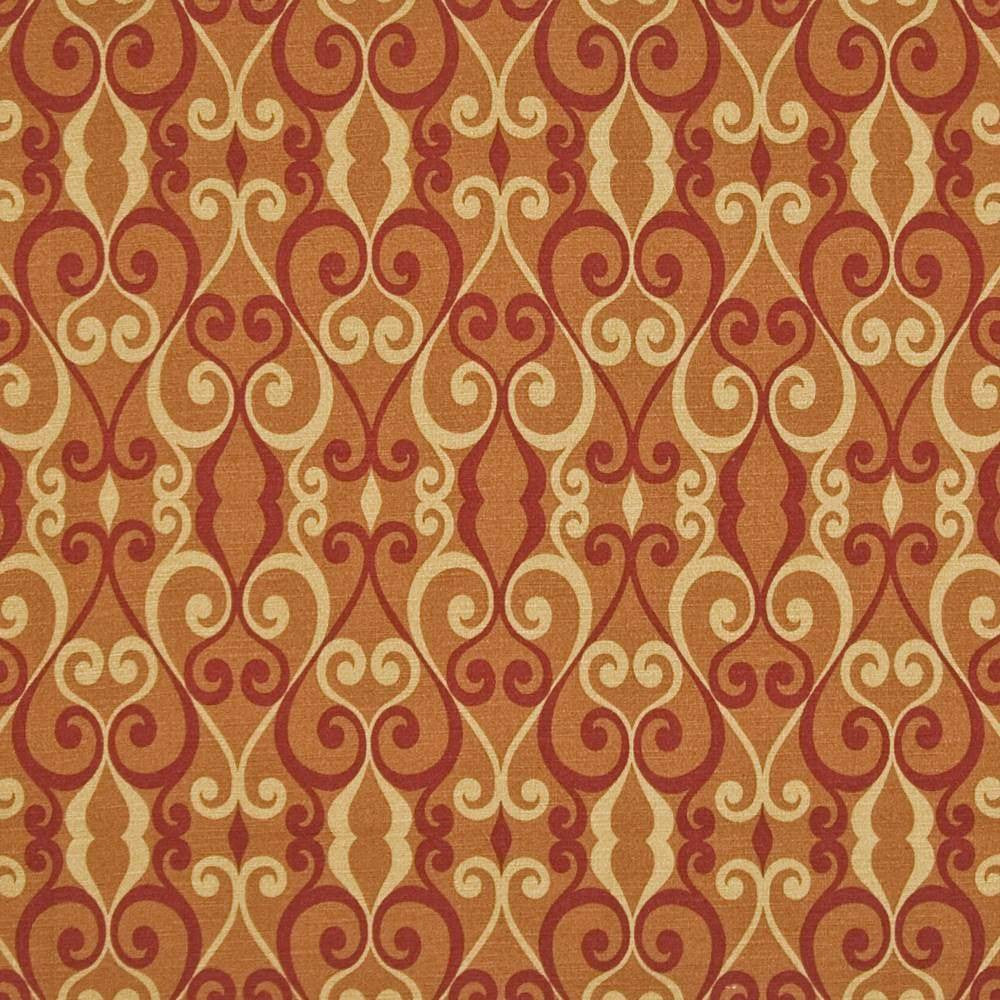 Briarley Persimmon by Kasmir Fabric 1391 100% Cotton PAKISTAN 15,000 Wyzenbeek Double Rubs H: 6 6/8 inches, V:18 inches 54 - 55 - Fabric Carolina - Kasmir