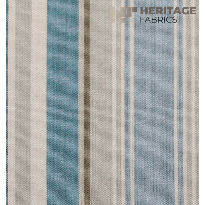 Bridgewater Cornflower by Heritage Designer Fabric - 100% Cotton India 30,000 Horizontal: 13.5" and Vertical: N/A 54" - Swanky Fabrics -