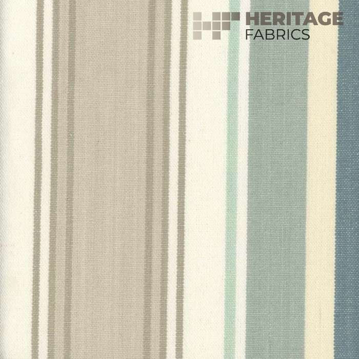 Bridgewater Spa by Heritage Designer Fabric - 100% Cotton India 30,000 Horizontal: 13.5" and Vertical: N/A 54" - Swanky Fabrics -