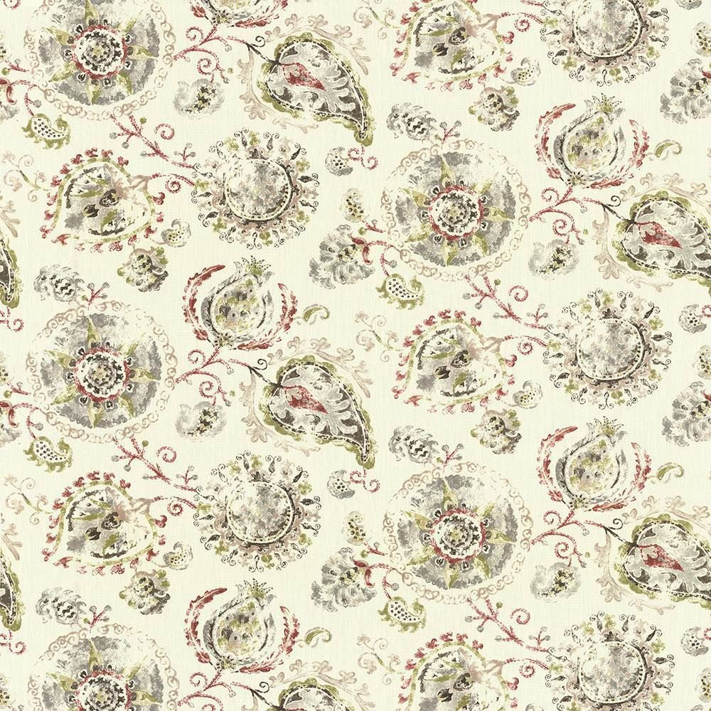 Brittingham Cherry Limeade by Kasmir Fabric 1435 100% Linen CHINA 48,000 Wyzenbeek Double Rubs Horizontal: 54 inches and Vertical: 25 2/8 inches 54 - Fabric Carolina -