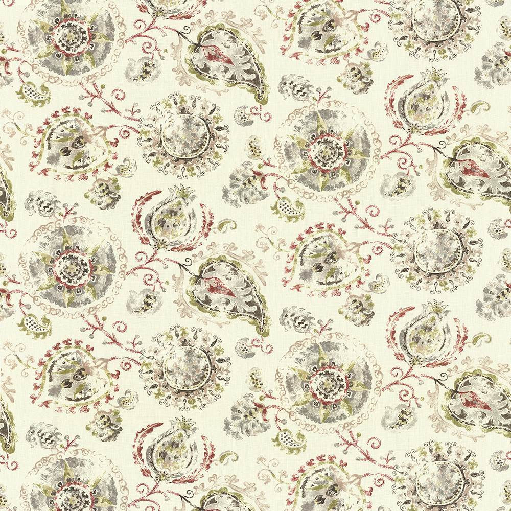 Brittingham Cherry Limeade by Kasmir Fabric 1435 100% Linen
 CHINA </p><p>Repeat: Horizontal: 54 inches and Vertical: 25 2/8 inches 54 - Fabric Carolina -