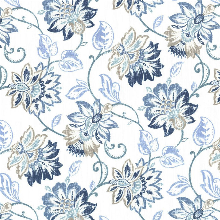 Brookmere Blue by Kasmir Fabric 5081 100% Cotton
 INDIA </p><p>Repeat: Horizontal: 18 inches and Vertical: 18 2/8 inches 54 - Fabric Carolina -