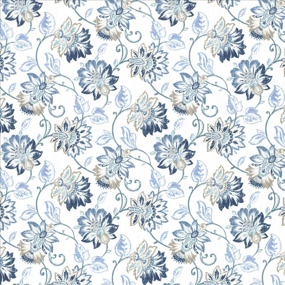 Brookmere Blue by Kasmir Fabric 5081 100% Cotton
 INDIA 3,000 Wyzenbeek Double Rubs </p><p>Repeat: Horizontal: 18 inches and Vertical: 18 2/8 inches 54 - Fabric Carolina -