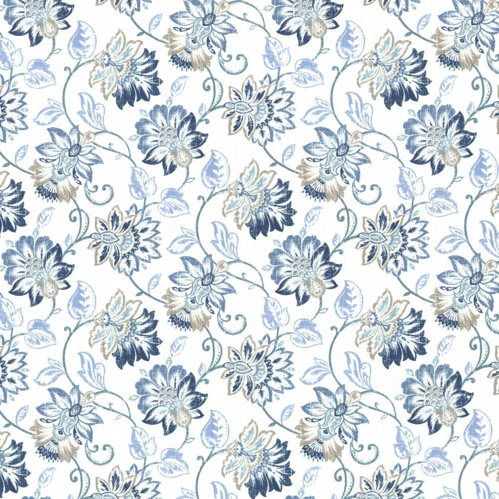 Brookmere Blue by Kasmir Fabric 5081 100% Cotton
 INDIA </p><p>Repeat: Horizontal: 18 inches and Vertical: 18 2/8 inches 54 - Fabric Carolina -