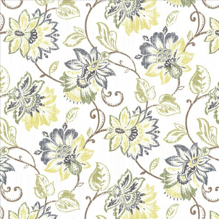 Brookmere Fern by Kasmir Fabric 5082 100% Cotton INDIA 3,000 Wyzenbeek Double Rubs Horizontal: 18 inches and Vertical: 18 2/8 inches 54 - Fabric Carolina -