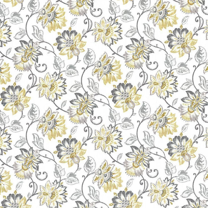 Brookmere Gold by Kasmir Fabric 5079 100% Cotton INDIA 3,000 Wyzenbeek Double Rubs H: 18 inches, V:18 2/8 inches 54 - Fabric Carolina - Kasmir