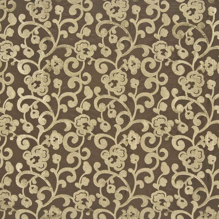 Buli Coffee Bean by Kasmir Fabric 1386 41% Rayon 32% Nylon 27% Polyester CHINA 12,000 Wyzenbeek Double Rubs H: 11 4/8 inches, V:11 4/8 inches 54 - 59 - Fabric Carolina - Kasmir