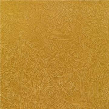 Bungalow Paisley Brass by Kasmir Fabric 1411 100% Polyester KOREA 30,000 Wyzenbeek Double Rubs H: 4 4/8 inches, V: 6 6/8 inches 54 - 56 - Fabric Carolina - Kasmir