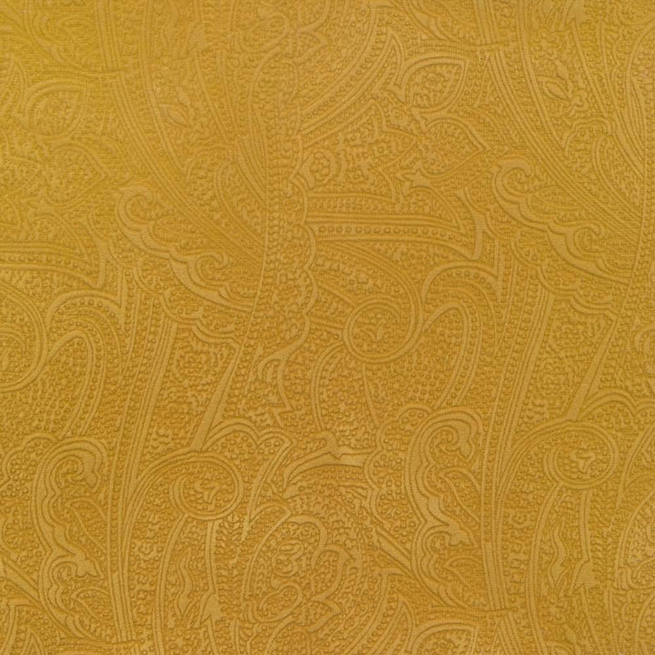 Bungalow Paisley Brass by Kasmir Fabric 1411 100% Polyester KOREA 30,000 Wyzenbeek Double Rubs H: 4 4/8 inches, V:6 6/8 inches 54 - 56 - Fabric Carolina - Kasmir