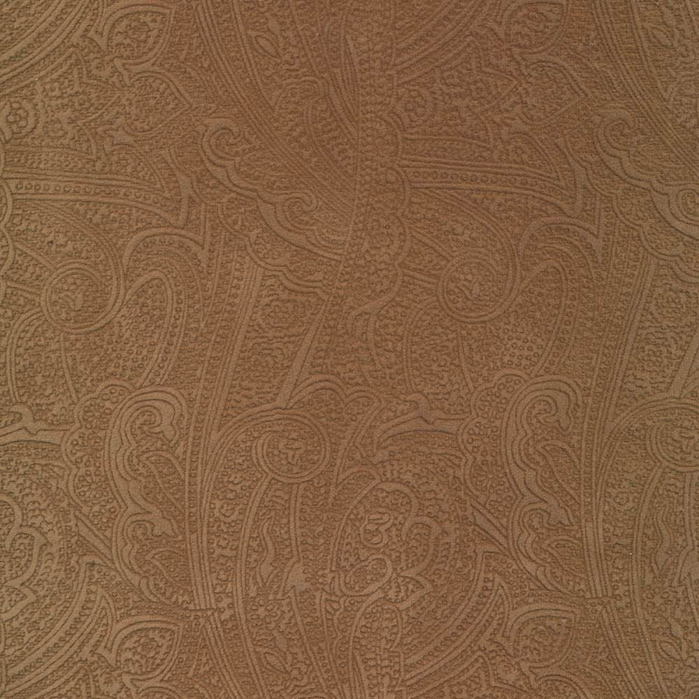 Bungalow Paisley Caramel by Kasmir Fabric 1411 100% Polyester
 KOREA 30,000 Wyzenbeek Double Rubs Horizontal: 4 4/8 inches and Vertical: 6 6/8 inches 54 - Fabric Carolina -