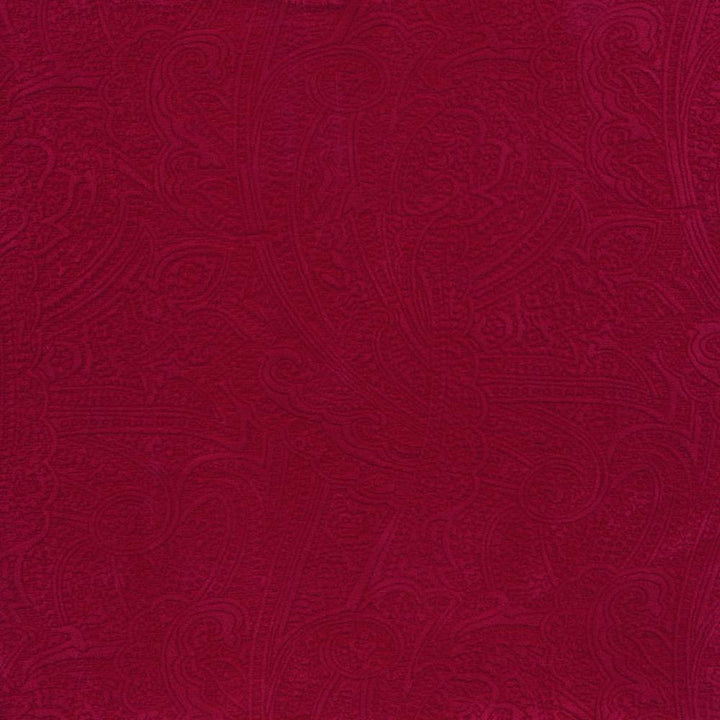Bungalow Paisley Claret by Kasmir Fabric 1411 100% Polyester KOREA 30,000 Wyzenbeek Double Rubs H: 4 4/8 inches, V:6 6/8 inches 54 - 56 - Fabric Carolina - Kasmir