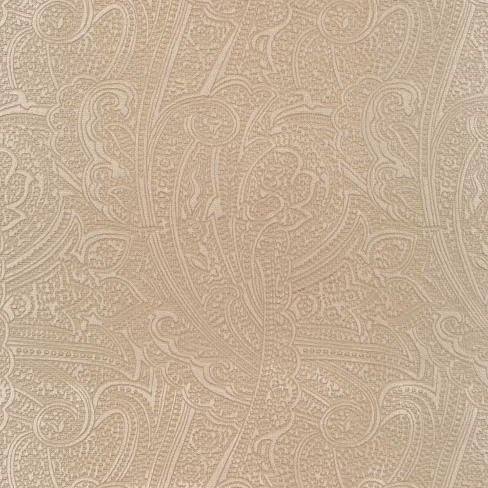 Bungalow Paisley Ecru by Kasmir Fabric 1411 100% Polyester
 KOREA 30,000 Wyzenbeek Double Rubs </p><p>Repeat: Horizontal: 4 4/8 inches and Vertical: 6 6/8 inches 54 - Fabric Carolina -