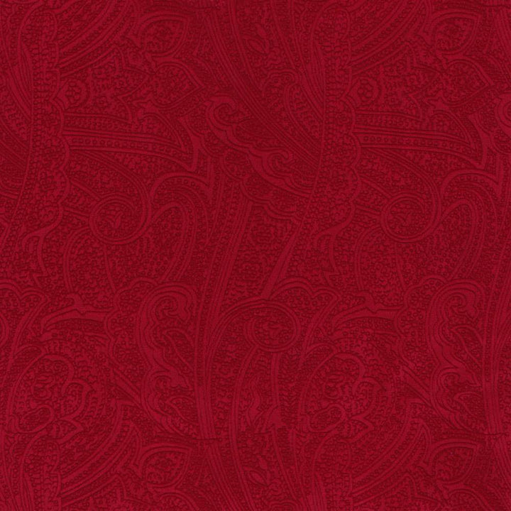 Bungalow Paisley Firethorn by Kasmir Fabric 1411 100% Polyester KOREA 30,000 Wyzenbeek Double Rubs H: 4 4/8 inches, V:6 6/8 inches 54 - 56 - Fabric Carolina - Kasmir