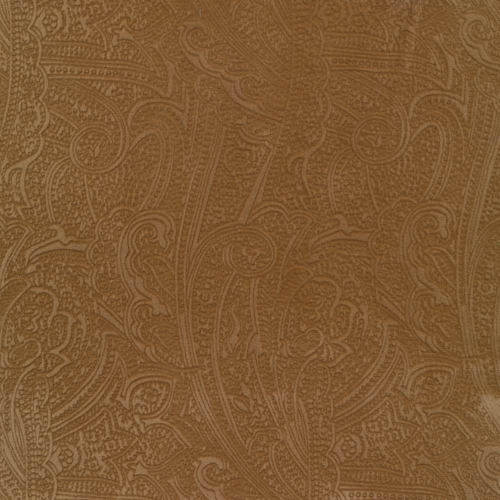 Bungalow Paisley Hazelnut by Kasmir Fabric 1411 100% Polyester KOREA 30,000 Wyzenbeek Double Rubs H: 4 4/8 inches, V:6 6/8 inches 54 - 56 - Fabric Carolina - Kasmir