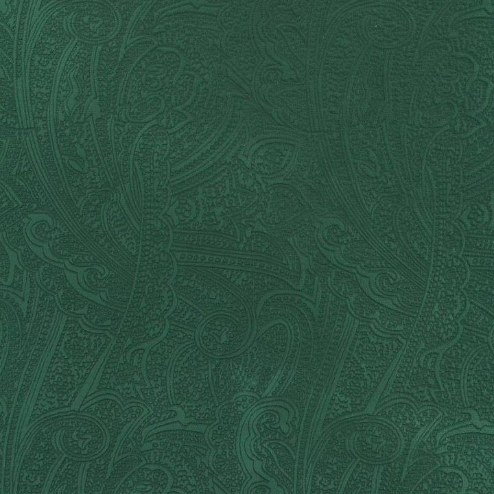 Bungalow Paisley Malachite by Kasmir Fabric 1411 100% Polyester KOREA 30,000 Wyzenbeek Double Rubs H: 4 4/8 inches, V:6 6/8 inches 54 - 56 - Fabric Carolina - Kasmir