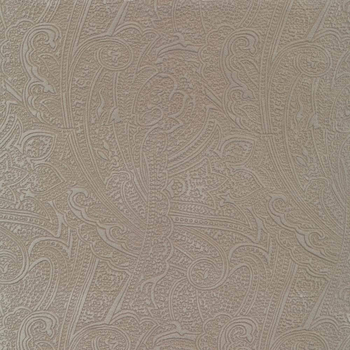 Bungalow Paisley Pewter by Kasmir Fabric 1411 100% Polyester KOREA 30,000 Wyzenbeek Double Rubs H: 4 4/8 inches, V:6 6/8 inches 54 - 56 - Fabric Carolina - Kasmir