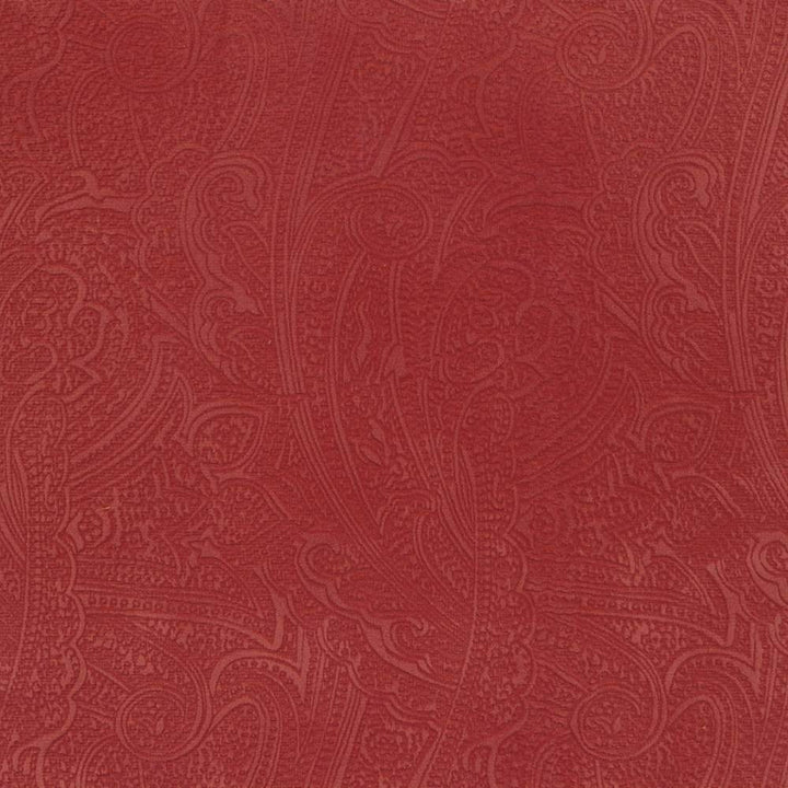 Bungalow Paisley Terracotta by Kasmir Fabric 1411 100% Polyester KOREA 30,000 Wyzenbeek Double Rubs H: 4 4/8 inches, V:6 6/8 inches 54 - 56 - Fabric Carolina - Kasmir
