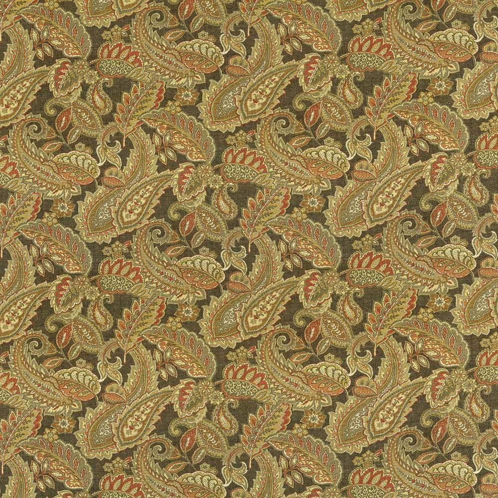 Burmondsey Leaf Cindersmoke by Kasmir Fabric 5105 55% Linen 45% Viscose SOUTH KOREA H: 27 inches, V:24 4/8 inches 54 - 56 - Fabric Carolina - Kasmir