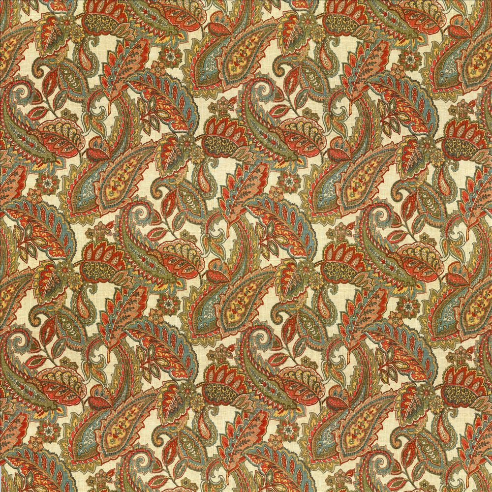 Burmondsey Leaf Fiesta by Kasmir Fabric 5121 55% Linen 45% Viscose SOUTH KOREA 12,000 Wyzenbeek Double Rubs Horizontal: 27 inches and Vertical: 24 4/8 inches 54 - 56 - Fabric Carolina -
