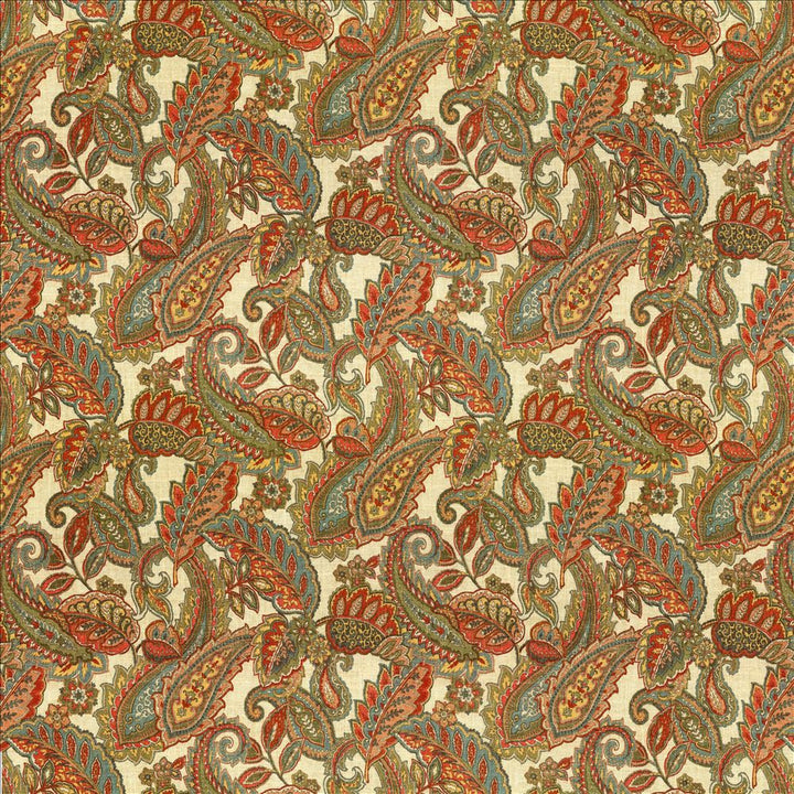 Burmondsey Leaf Fiesta by Kasmir Fabric 5121 55% Linen
45% Viscose
 SOUTH KOREA </p><p>Repeat: Horizontal: 27 inches and Vertical: 24 4/8 inches 54 - 56 - Fabric Carolina -