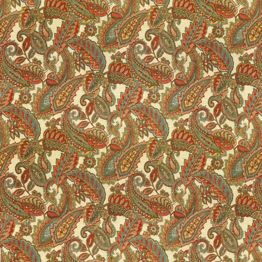 Burmondsey Leaf Fiesta by Kasmir Fabric 5121 55% Linen
45% Viscose
 SOUTH KOREA </p><p>Repeat: Horizontal: 27 inches and Vertical: 24 4/8 inches 54 - 56 - Fabric Carolina -