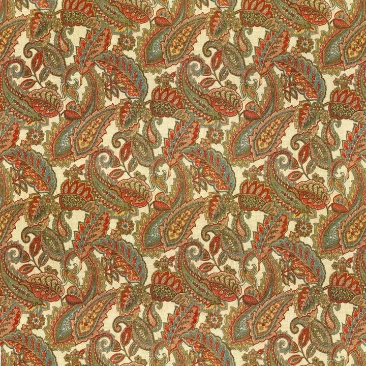 Burmondsey Leaf Fiesta by Kasmir Fabric 5121 55% Linen
45% Viscose
 SOUTH KOREA </p><p>Repeat: Horizontal: 27 inches and Vertical: 24 4/8 inches 54 - 56 - Fabric Carolina -