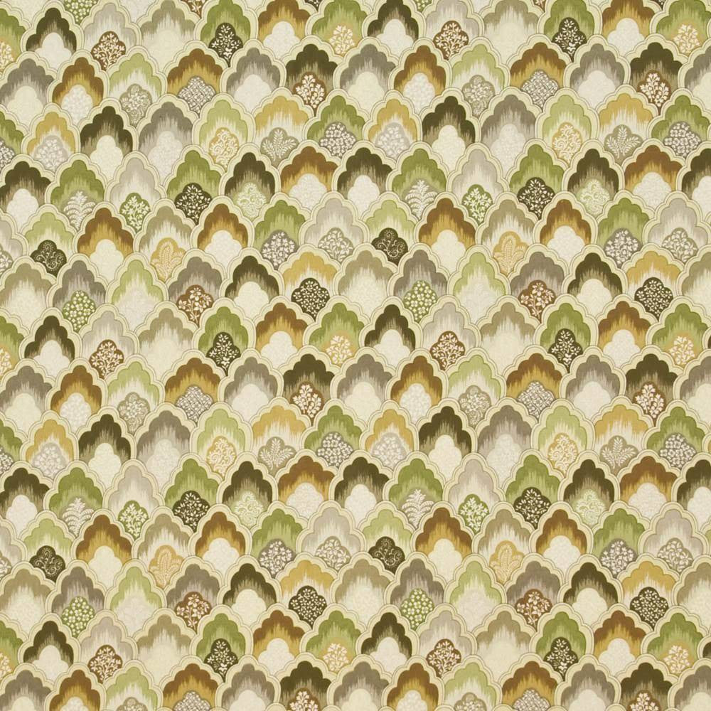 Burwick Grove Amber by Kasmir Fabric 1402 100% Cotton USA 15,000 Wyzenbeek Double Rubs H: 13 4/8 inches, V:12 5/8 inches 54 - Fabric Carolina - Kasmir