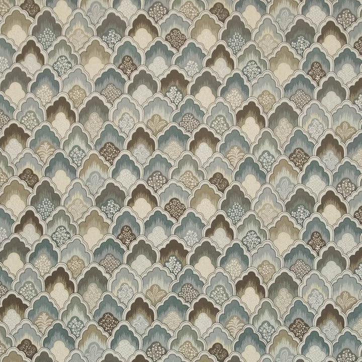 Burwick Grove Blue Citrine by Kasmir Fabric 1403 100% Cotton
 USA </p><p>Repeat: Horizontal: 13 4/8 inches and Vertical: 12 5/8 inches 54 - Fabric Carolina -