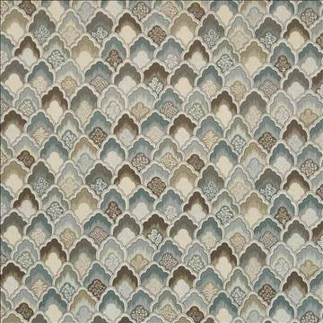 Burwick Grove Blue Citrine by Kasmir Fabric 1403 100% Cotton USA 15,000 Wyzenbeek Double Rubs H: 13 4/8 inches, V: 12 5/8 inches 54 - Fabric Carolina - Kasmir