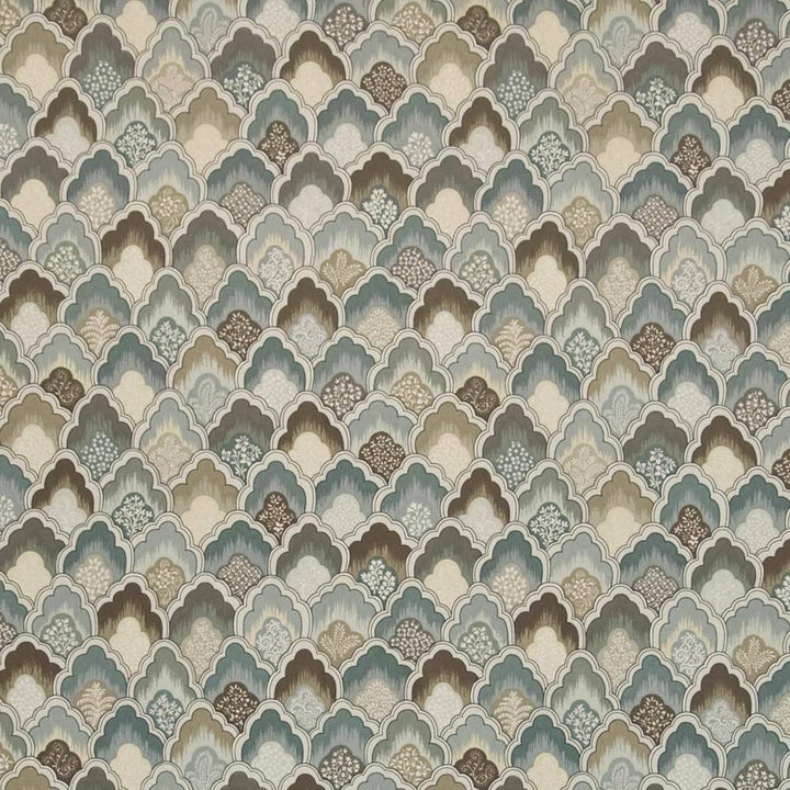 Burwick Grove Blue Citrine by Kasmir Fabric 1403 100% Cotton USA 15,000 Wyzenbeek Double Rubs H: 13 4/8 inches, V:12 5/8 inches 54 - Fabric Carolina - Kasmir