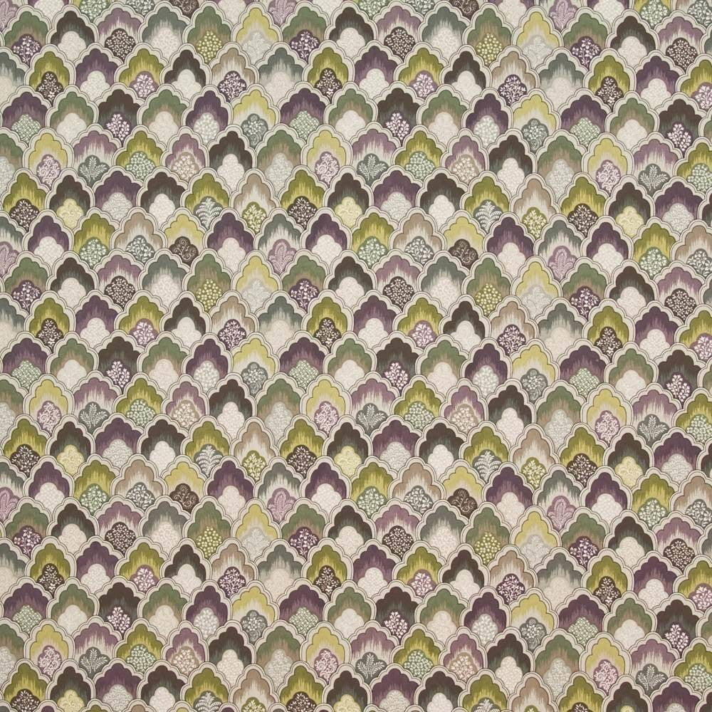 Burwick Grove Hyacinth by Kasmir Fabric 1402 100% Cotton USA 15,000 Wyzenbeek Double Rubs H: 13 4/8 inches, V:12 5/8 inches 54 - Fabric Carolina - Kasmir